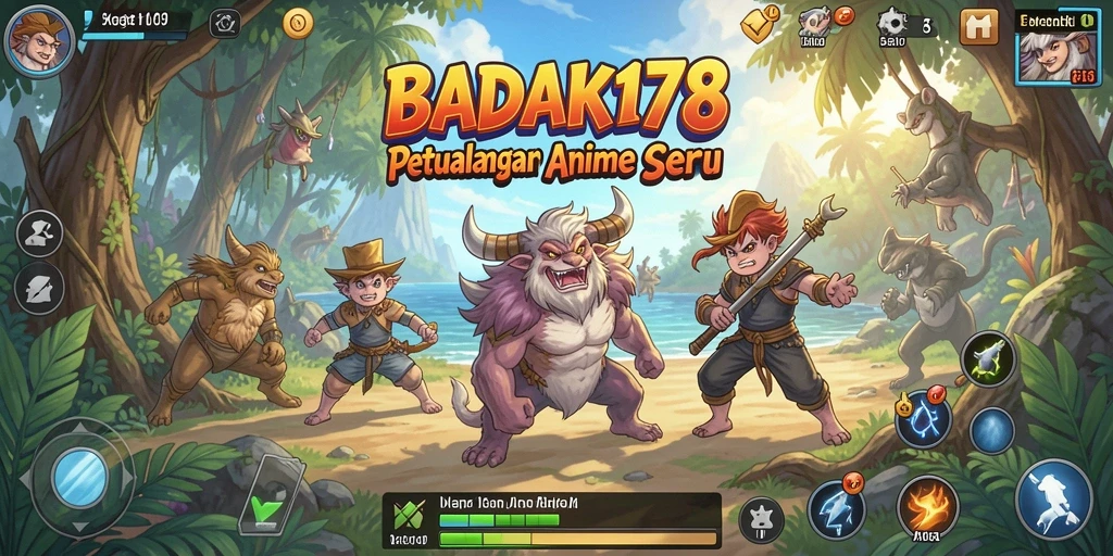 Tangkapan layar menampilkan aksi pertarungan karakter Anime.