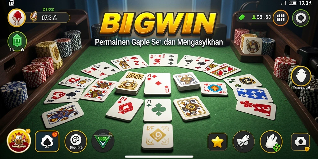 Screenshot gameplay BIGWIN yang menampilkan berbagai mode Gaple.