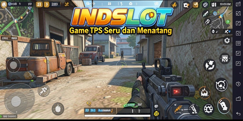 Screenshot utama INDSLOT menampilkan aksi gameplay yang mendebarkan dalam TPS.