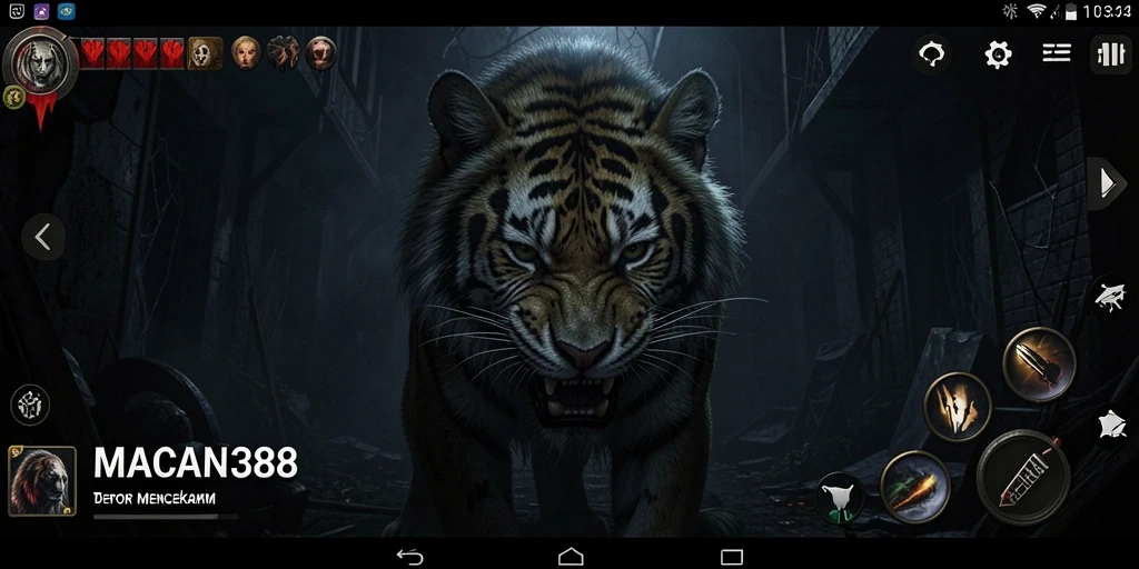 Tampilan gameplay menegangkan di dunia kegelapan MACAN388.