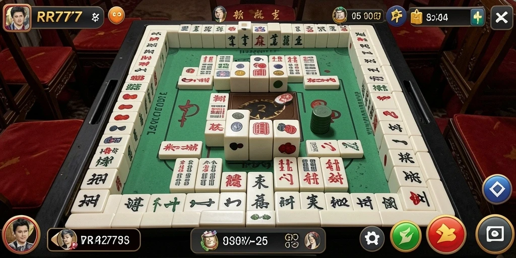 Tampilan gameplay seru dan menantang dalam game Mahjong.
