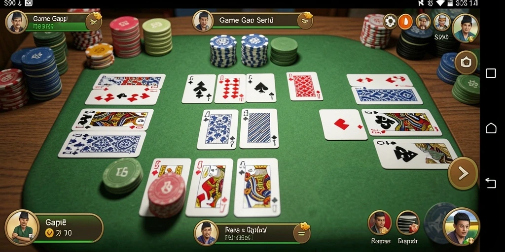 Tampilan gameplay S80 dengan kartu Gaple yang menarik.
